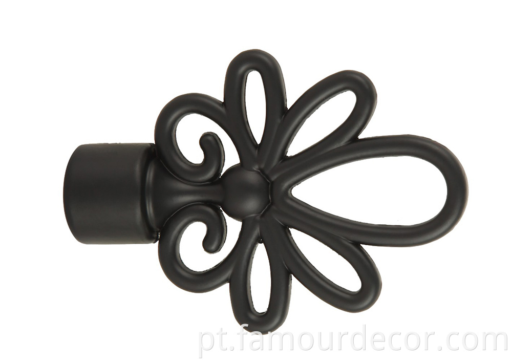 Flower hardware curtain rod